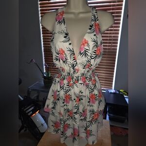 Floral V-Neck Mini Dress